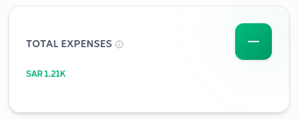 Total expense summary on the dashboard