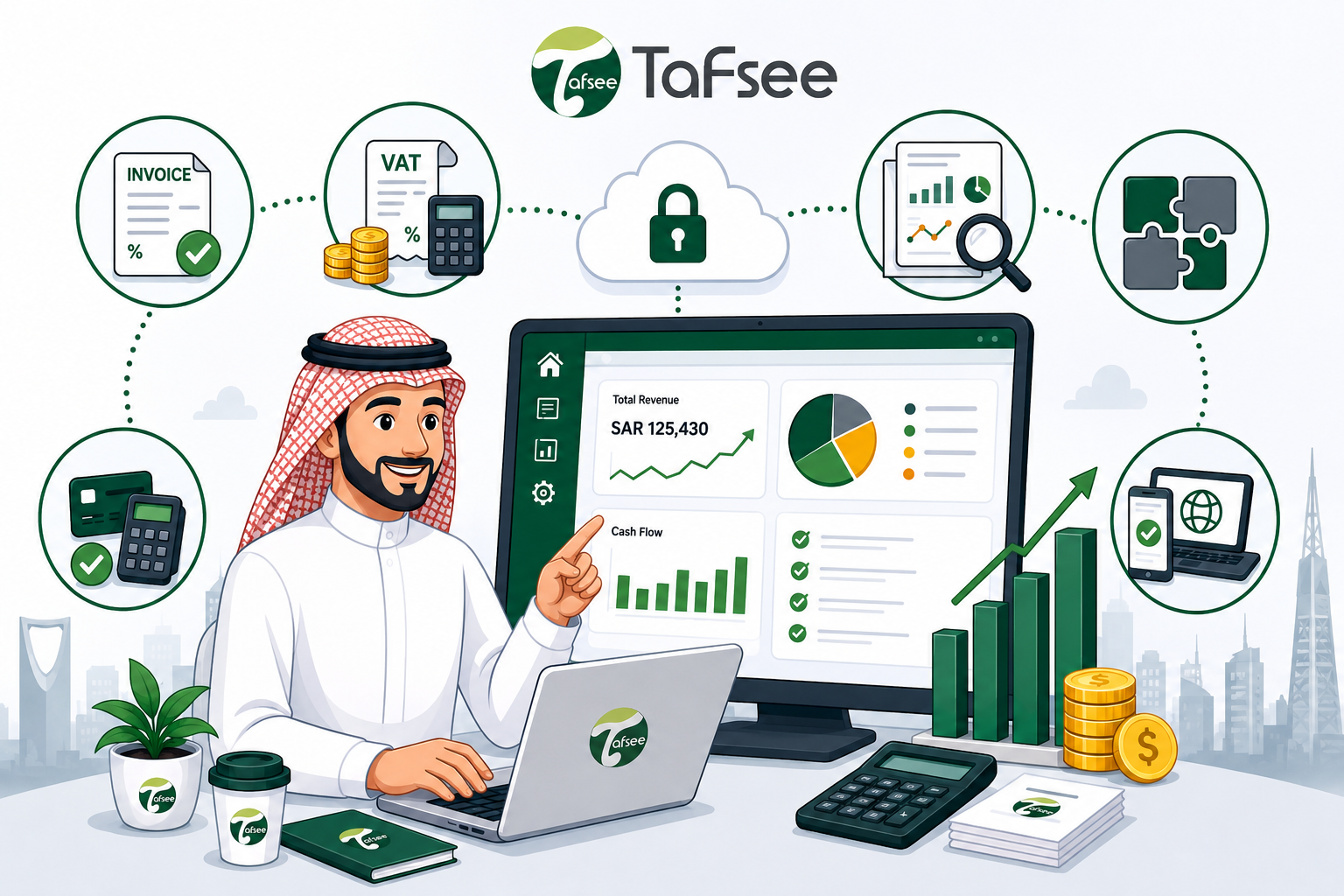 Saudi startup using smart accounting software to automate financial operations and invoicing