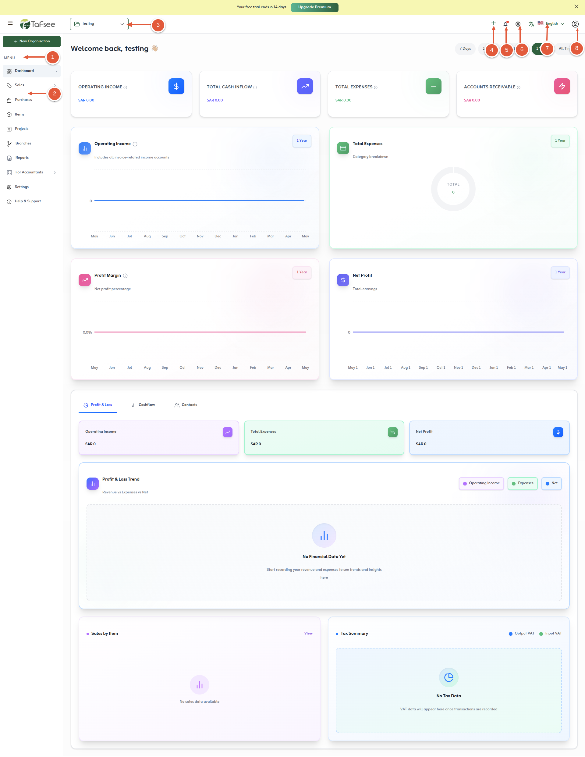 Tafsee Books Dashboard